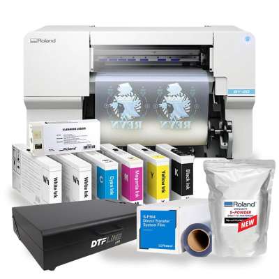 Roland BY20 Printer & Cutter Bundle<br>Plus Vastex PTF100 Shaker, D100 Dryer, Stand & Supplies