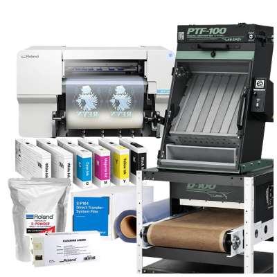 Roland BY20 Printer & Cutter Bundle<br>Plus Vastex PTF100 Shaker, D100 Dryer, Stand & Supplies